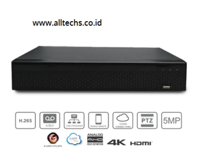 5-IN-1 DVR STANDALONE XMEYE (5MP)   8 Channels<br>REALTIME 4K DISPLAY GFDS-87504/08