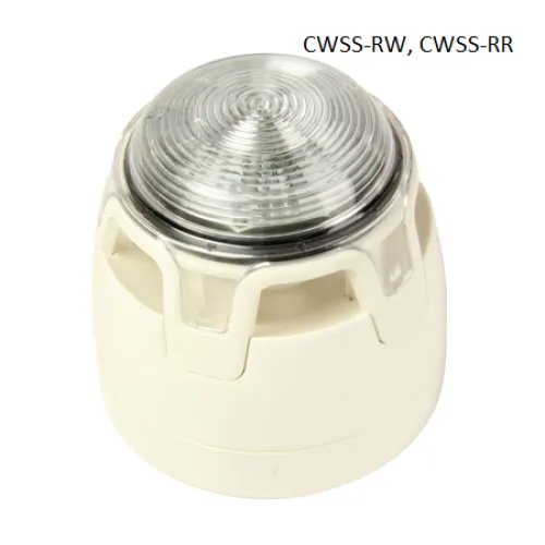 Honeywell AUDIBLE VISUAL: EN54-23 AND EN54-3 APPROVED SOUNDER BEACON 2 cwss_ww_s5_sounder_beacon_white_clear
