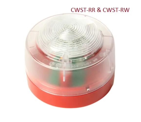 Honeywell AUDIBLE VISUAL: EN54-23 APPROVED BEACON<br> 1 cwst_rw_s6_beacon_red_clear450