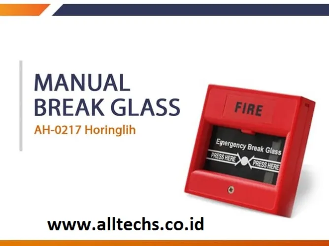 Fire Alarm Kebakaran Kotak Kaca Break Glass Horing Lih AH-0217