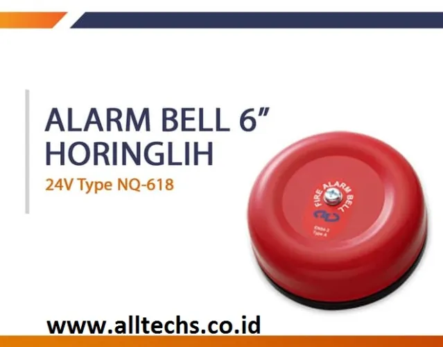 Fire Alarm Kebakaran Bell 6 inchi 24 Volt Horing Lih NQ-618